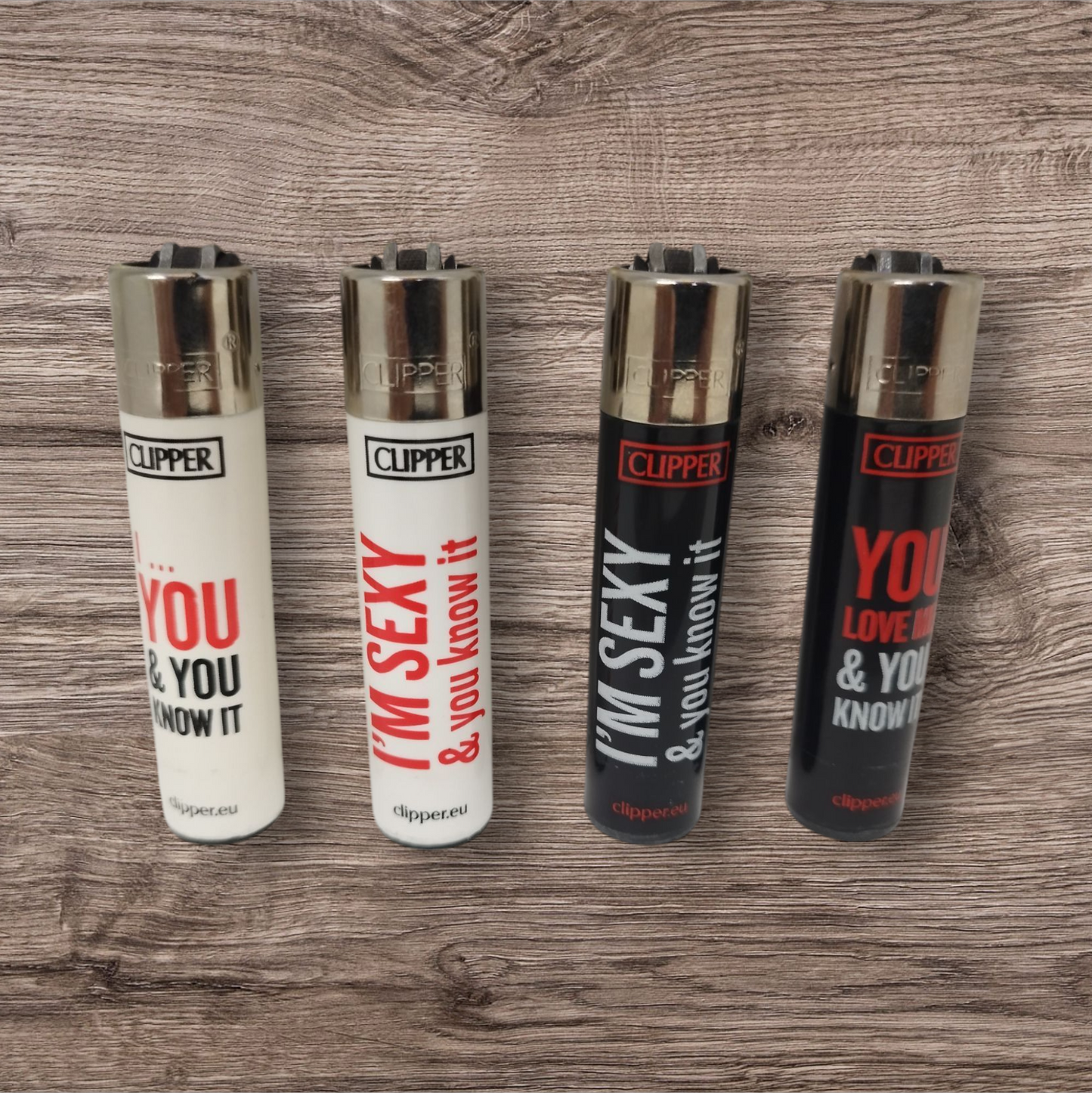 Clipper Large 4er Set - You know it - Red Pin