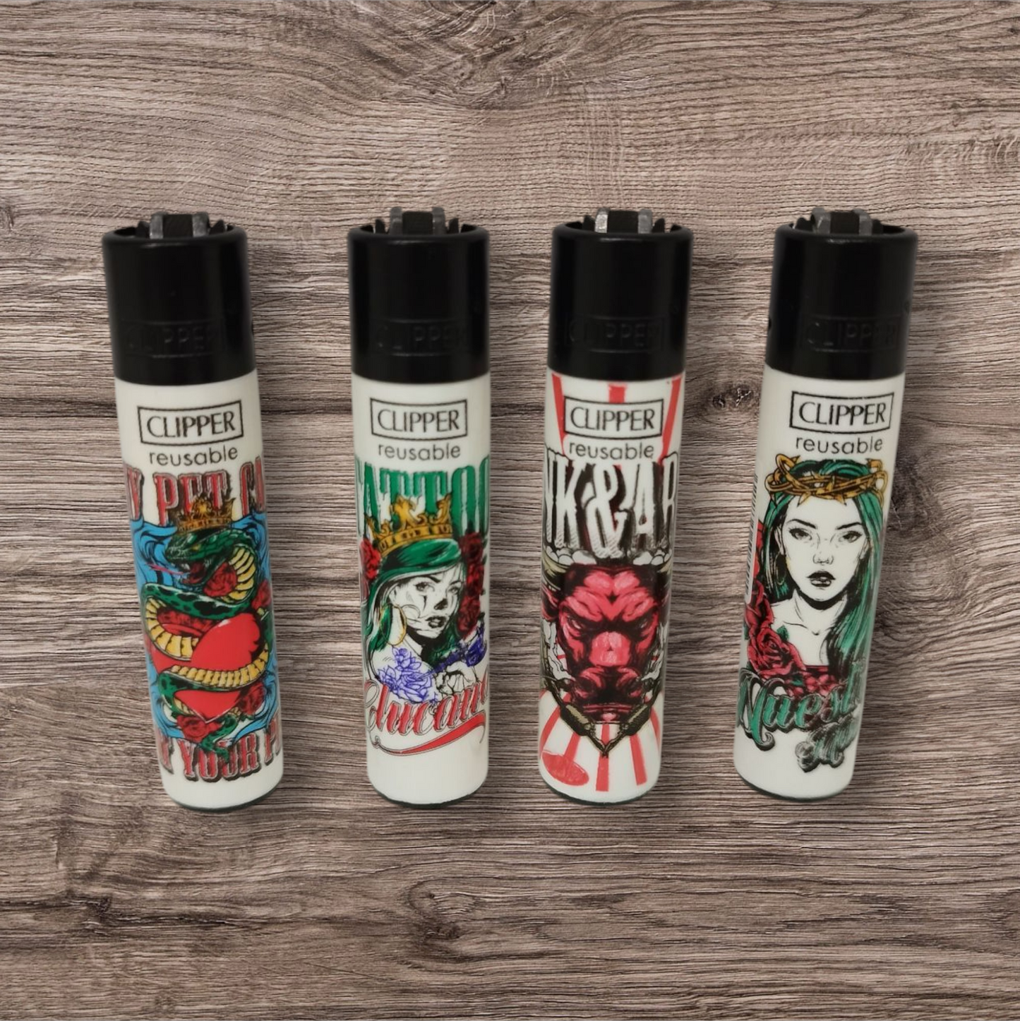 Clipper Large 4er Set - Hard Tattoo 2 -