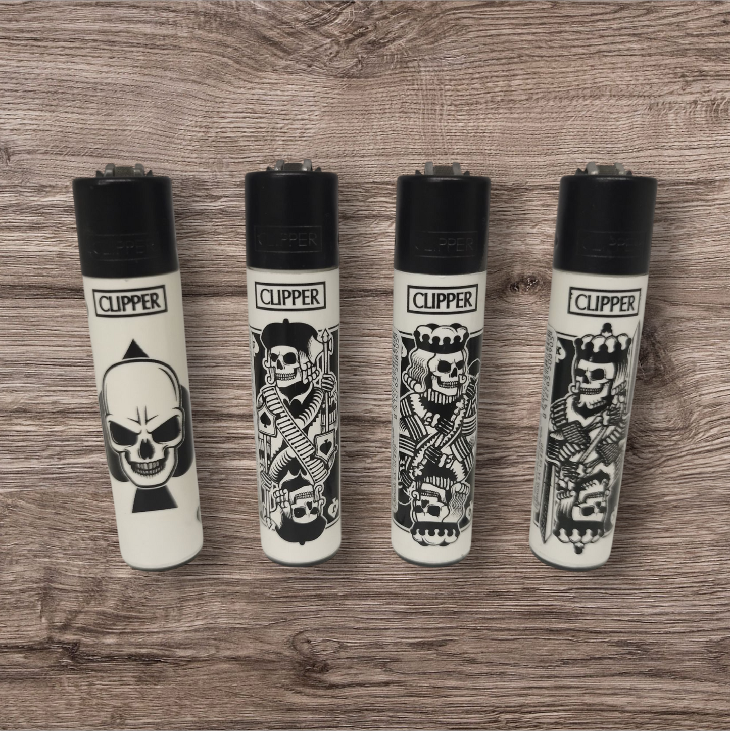 Clipper Large 4er Set - Skull Cards - Red Pin