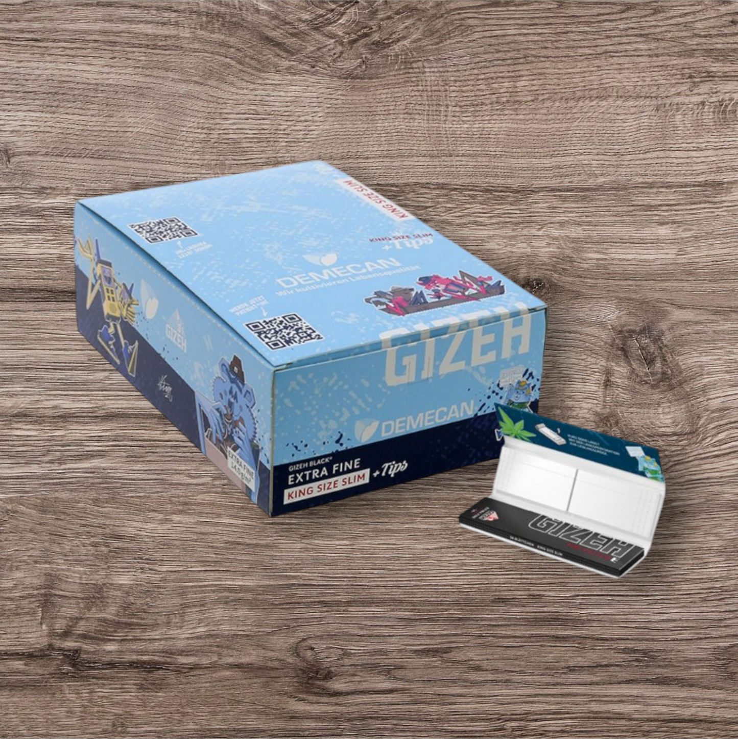 Gizeh Black King Size Slim "Demecan Edition" je 34 Blatt + 34 Tips