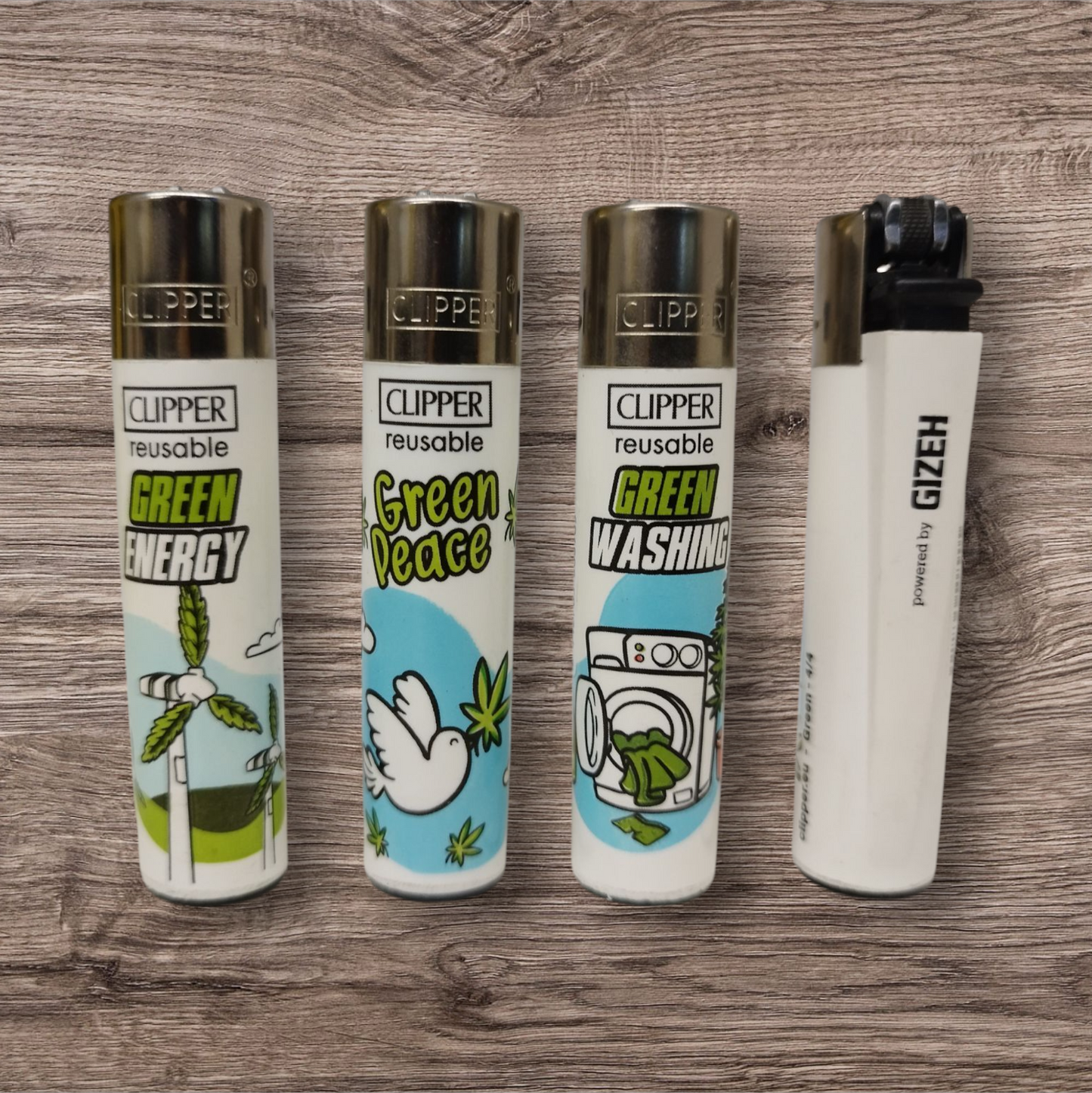 Clipper Large 4er Set - Green - Powered By Gizeh
