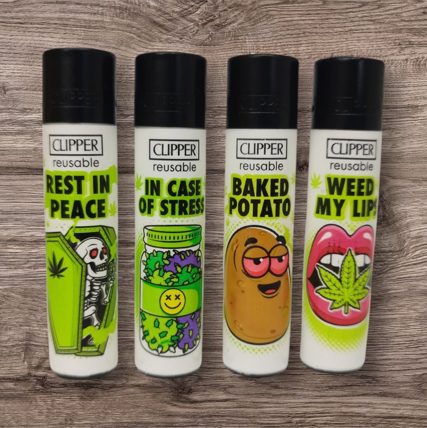Clipper Large 4er Set - W..d Slogan 12 -