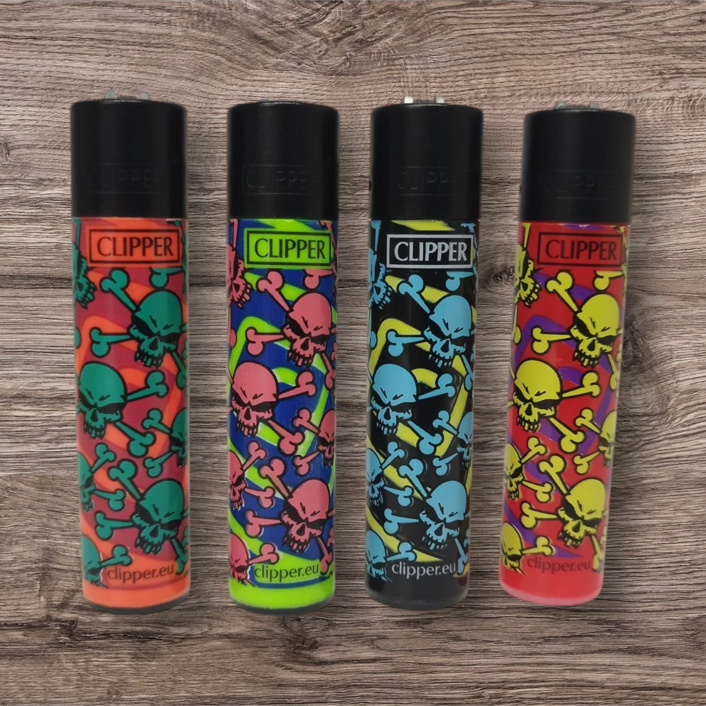 Clipper Large 4er Set - Skulls X - Red Pin