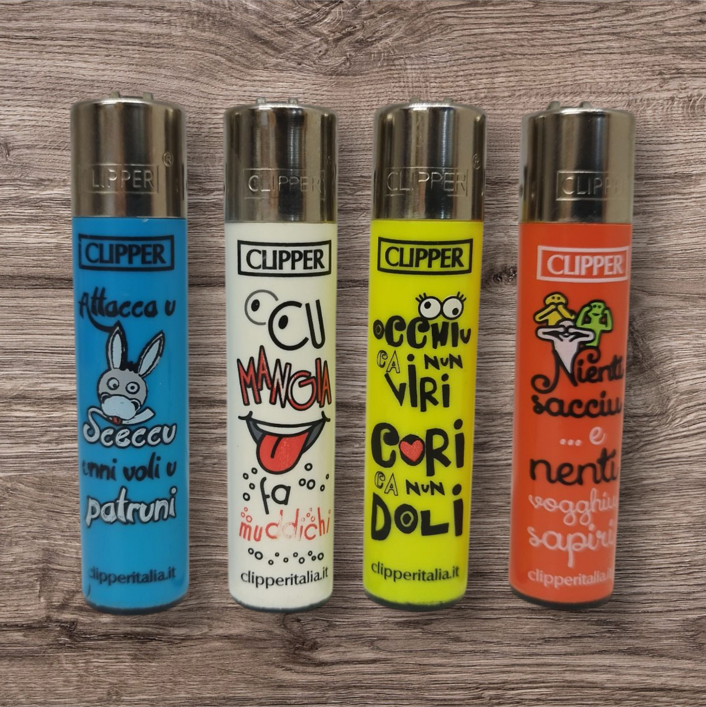 Clipper Large 4er Set - Souvenir Sicilia - Red Pin