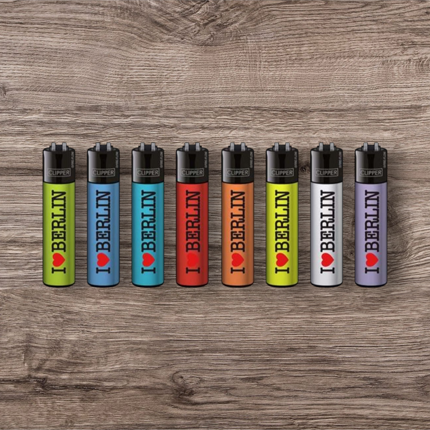 Clipper Large 8er Set - I love Berlin Transparent -