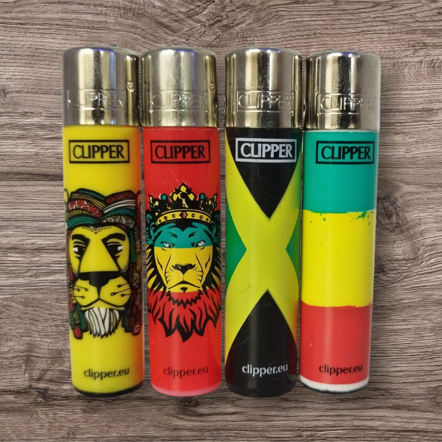Clipper Large 4er Set - Reggae - Red Pin
