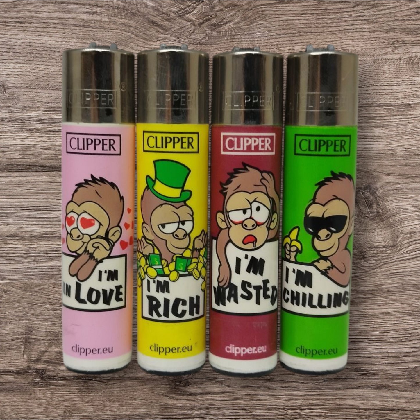 Clipper Large 4er Set - I Am - Red Pin
