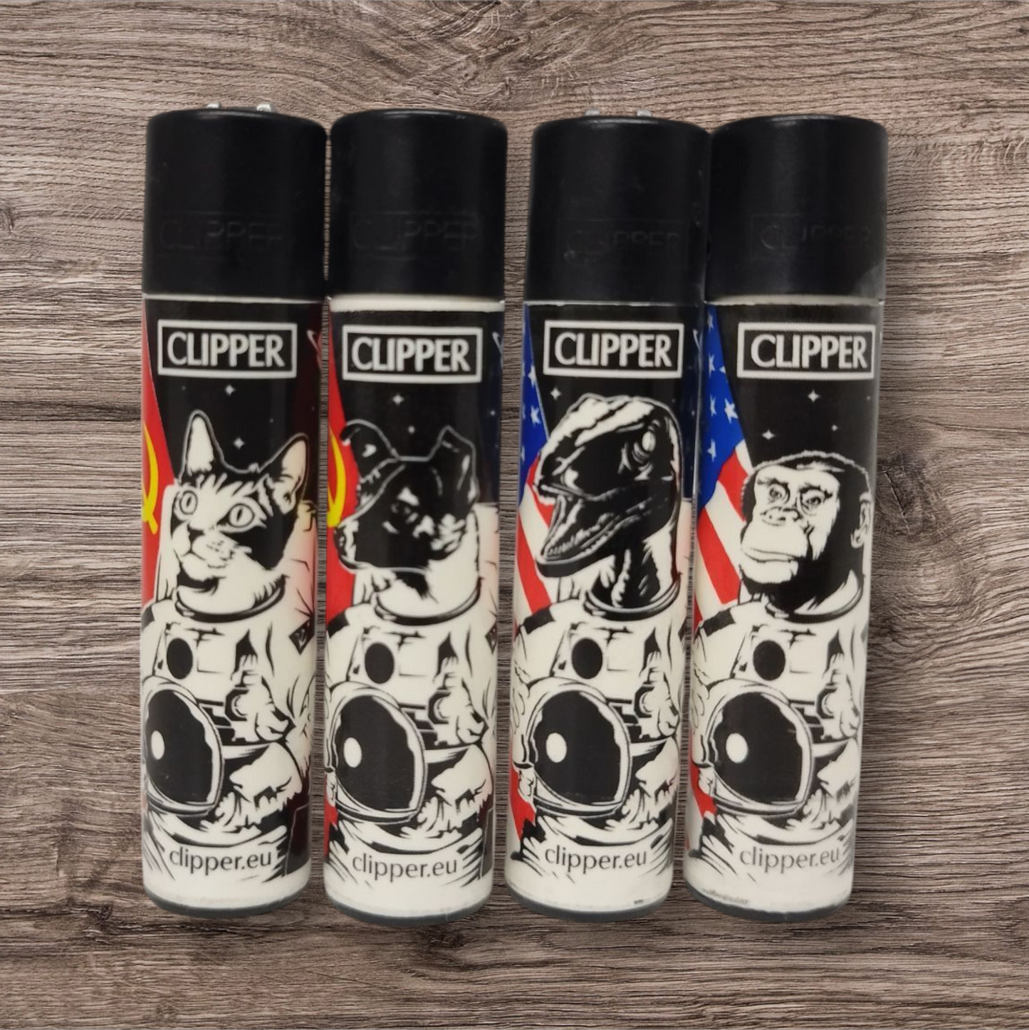 Clipper Large 4er Set - Soviet Animals - Red Pin