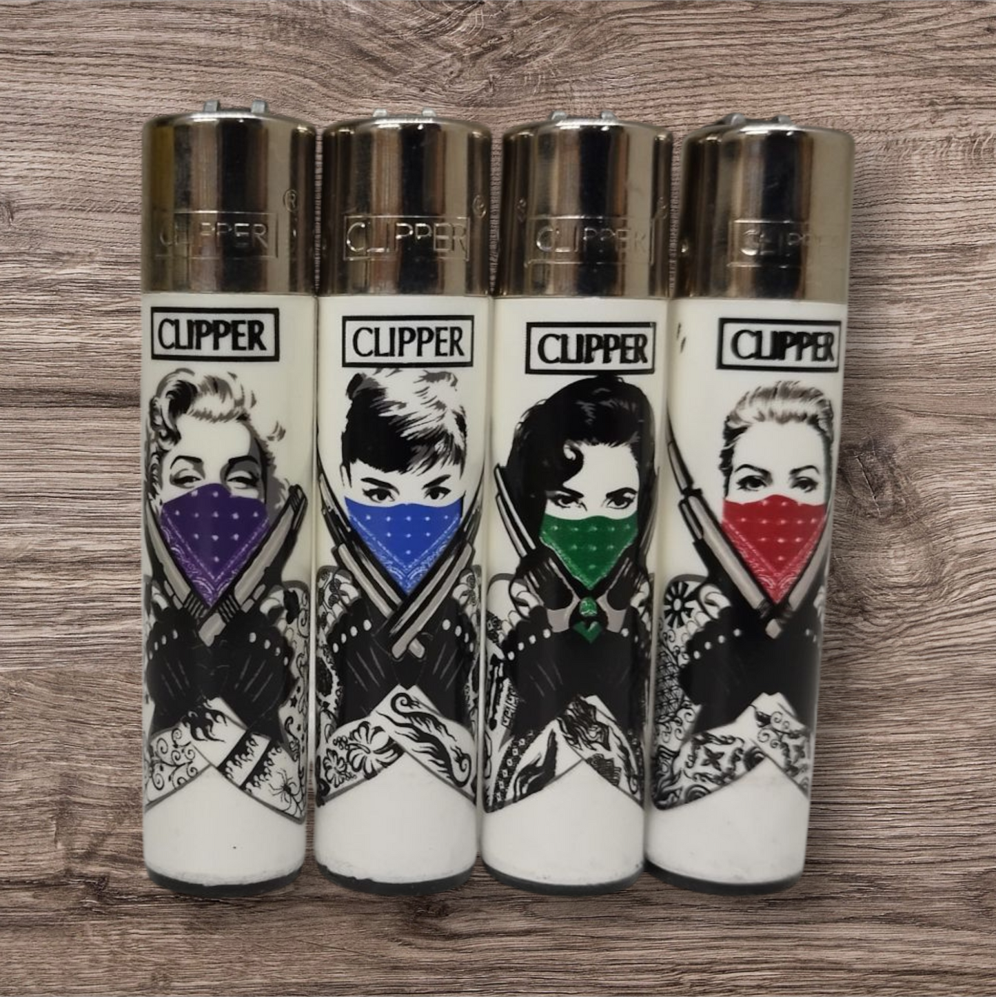 Clipper Large 4er Set - Femme Fatale - Red Pin