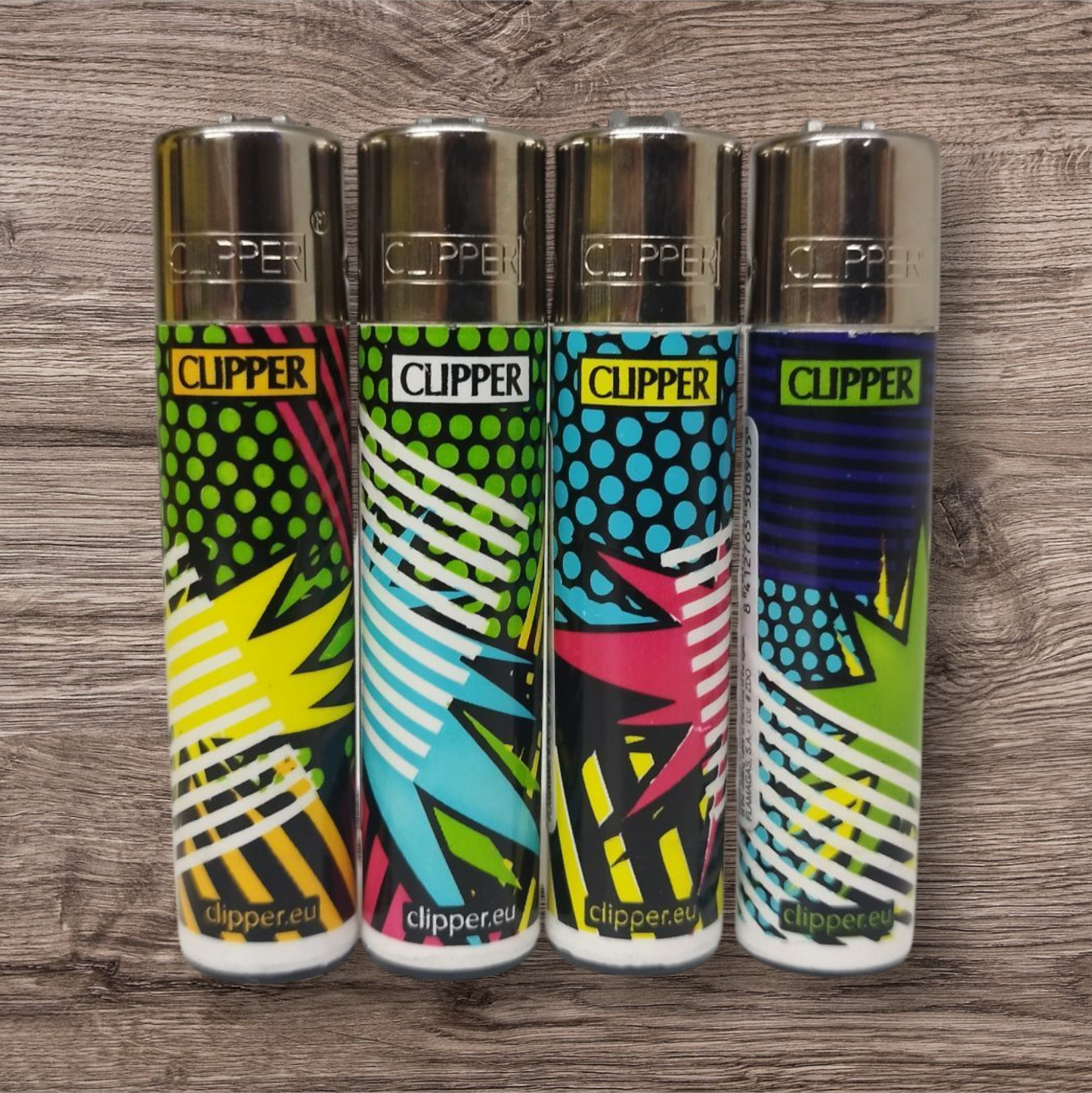 Clipper Large 4er Set - Pop Art Style - Red Pin