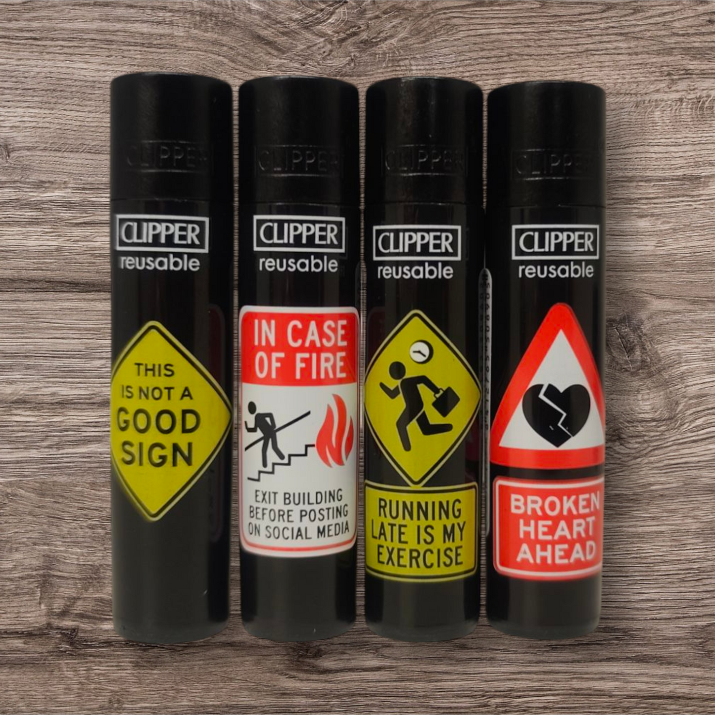 Clipper Large 4er Set - Funny Signs -
