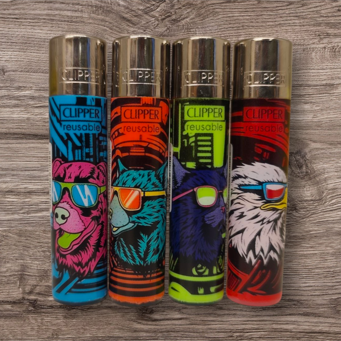 Clipper Large 4er Set - Cool Animals -