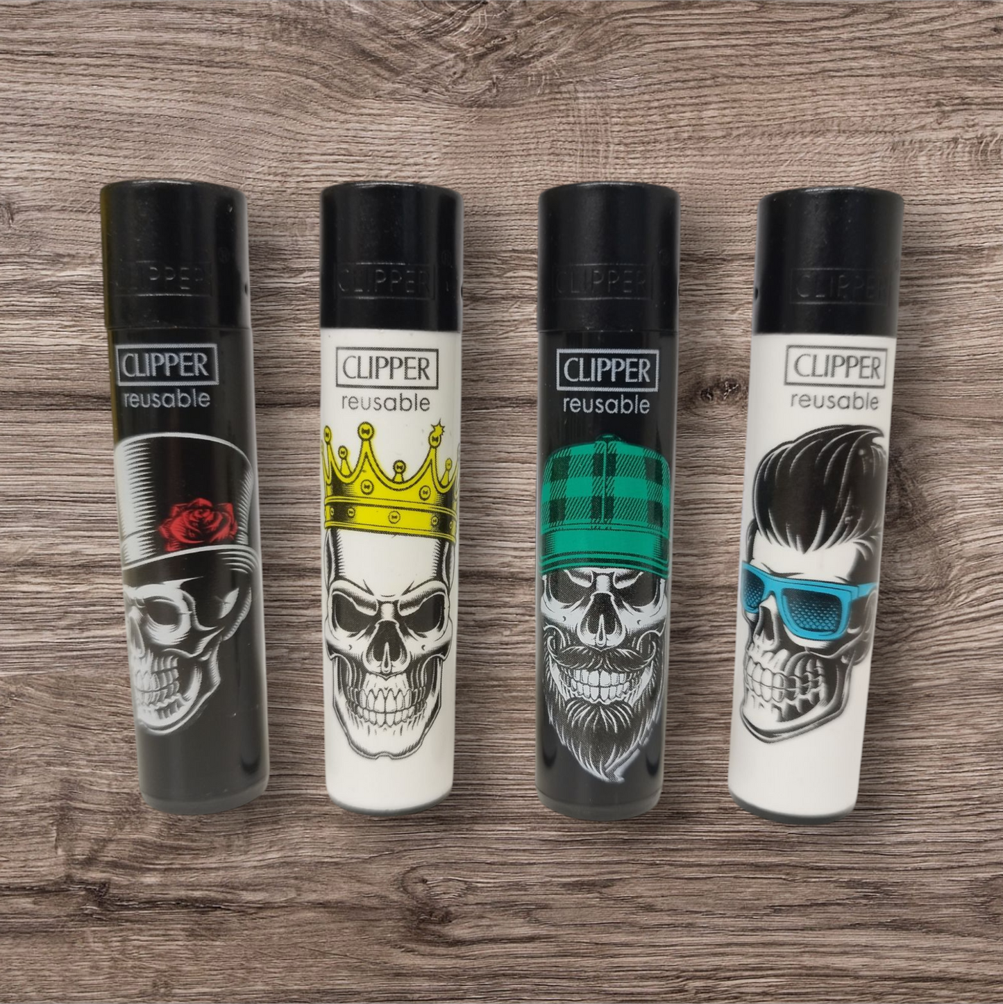 Clipper Large 4er Set - Skull Heads 1 -