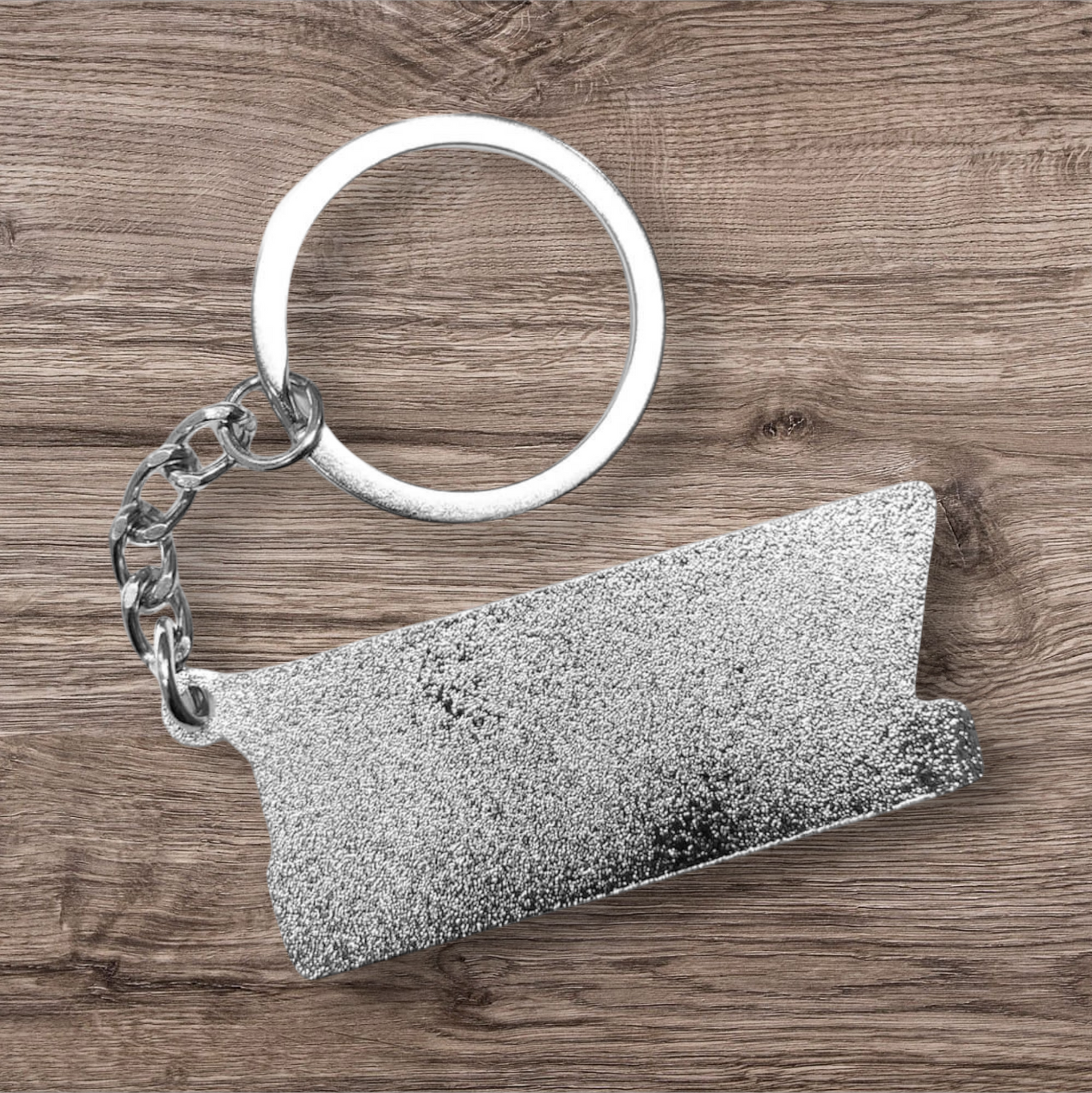 RAW Metall Schlüsselanhänger Silber