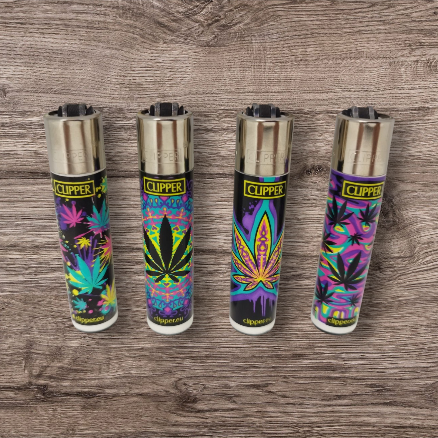 Clipper Large 4er Set - Neon Leaves 2 -