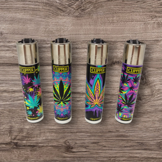 Clipper Large 4er Set - Neon Leaves 2 -