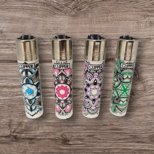 Clipper Large 4er Set - Mandalas - FIRE-Flow   Red Pin