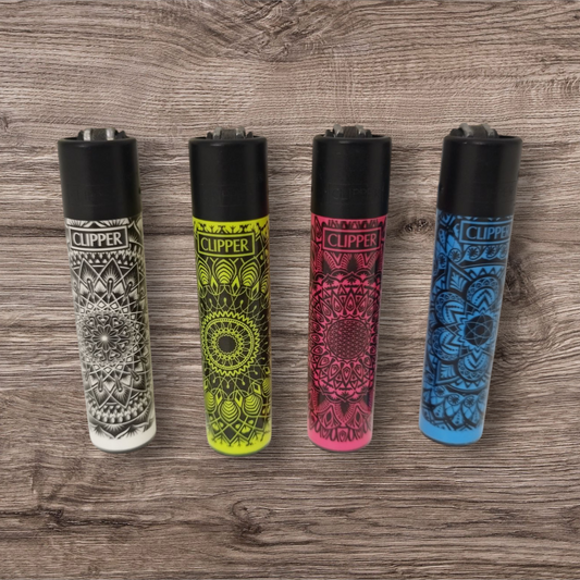 Clipper Large 4er Set - Mandalas - Red Pin