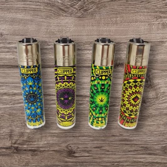 Clipper Large 4er Set - W..d Mandalas - Red Pin