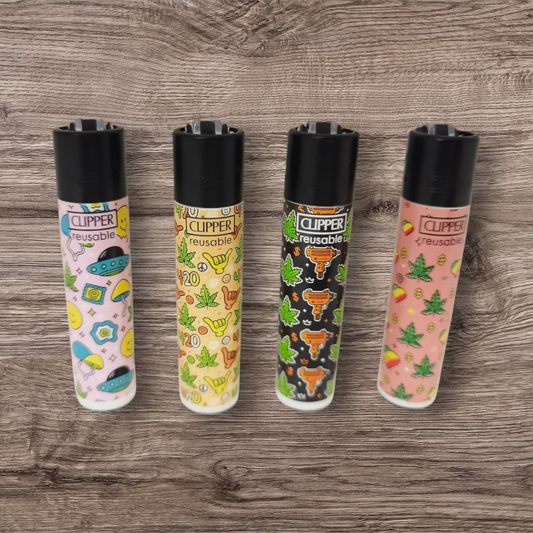 Clipper Large 4er Set - Leaf Pattern -