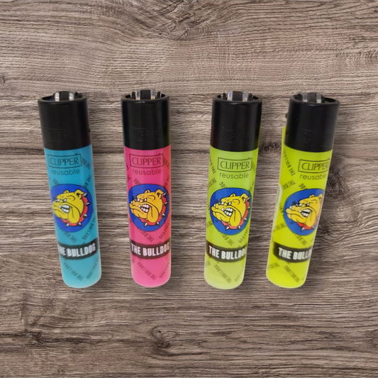 Clipper Large 4er Set - The Bulldog Lighters Brand Patterns -