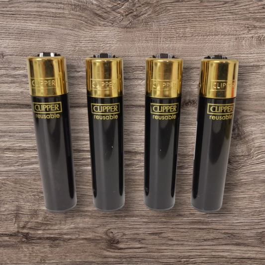 Clipper Large - Black - Goldene Kappe