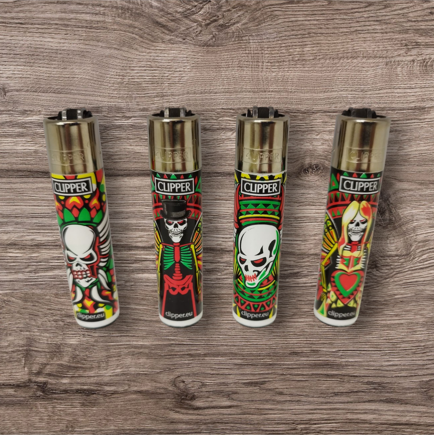 Clipper Large 4er Set - Skulls Angels -