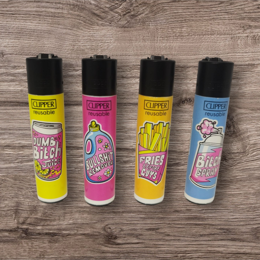 Clipper Large 4er Set - Girly Slogan -