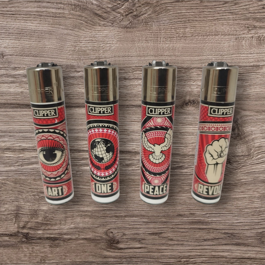 Clipper Large 4er Set  - Street Art #5 - Red Pin