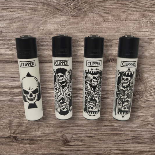Clipper Large 4er Set  - Skull Cards - Red Pin