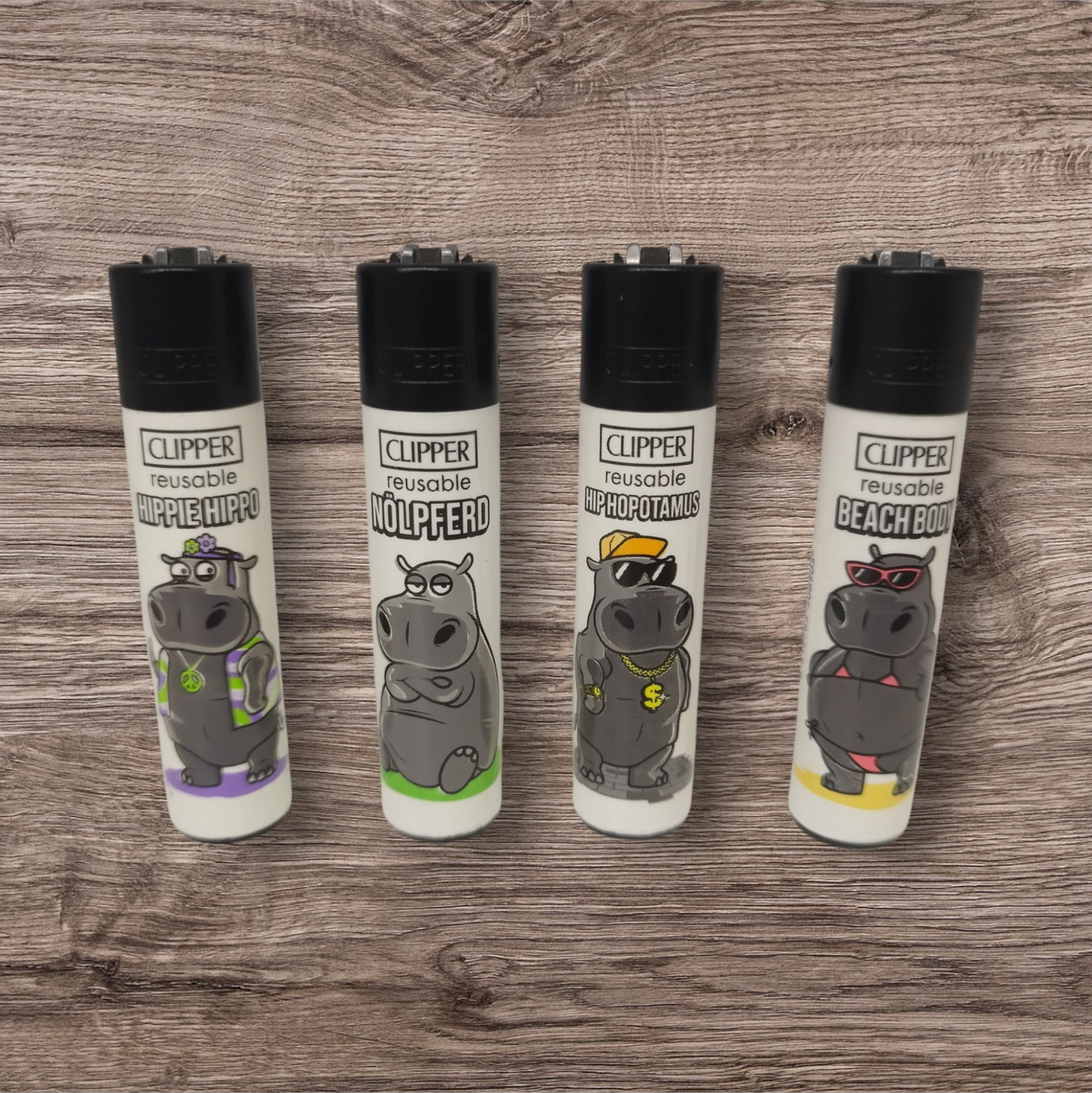 Clipper Large 4er Set - Nilpferde -
