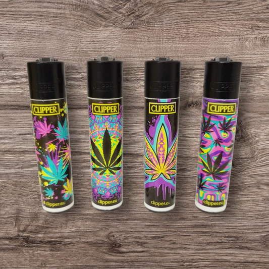 Clipper Large 4er Set - Neon Leaves 2 -