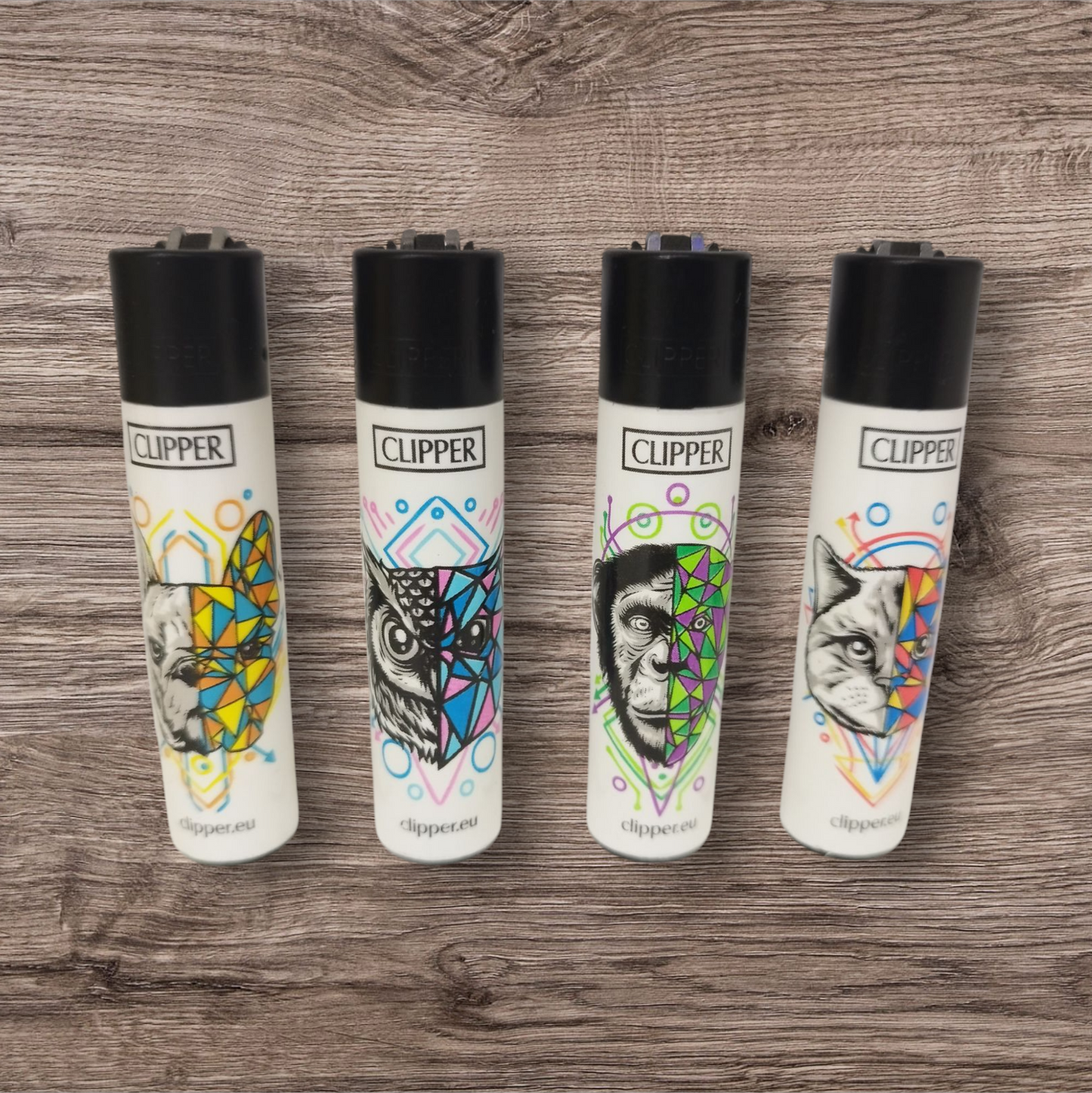 Clipper Large 4er Set  - Geometrical Animals -