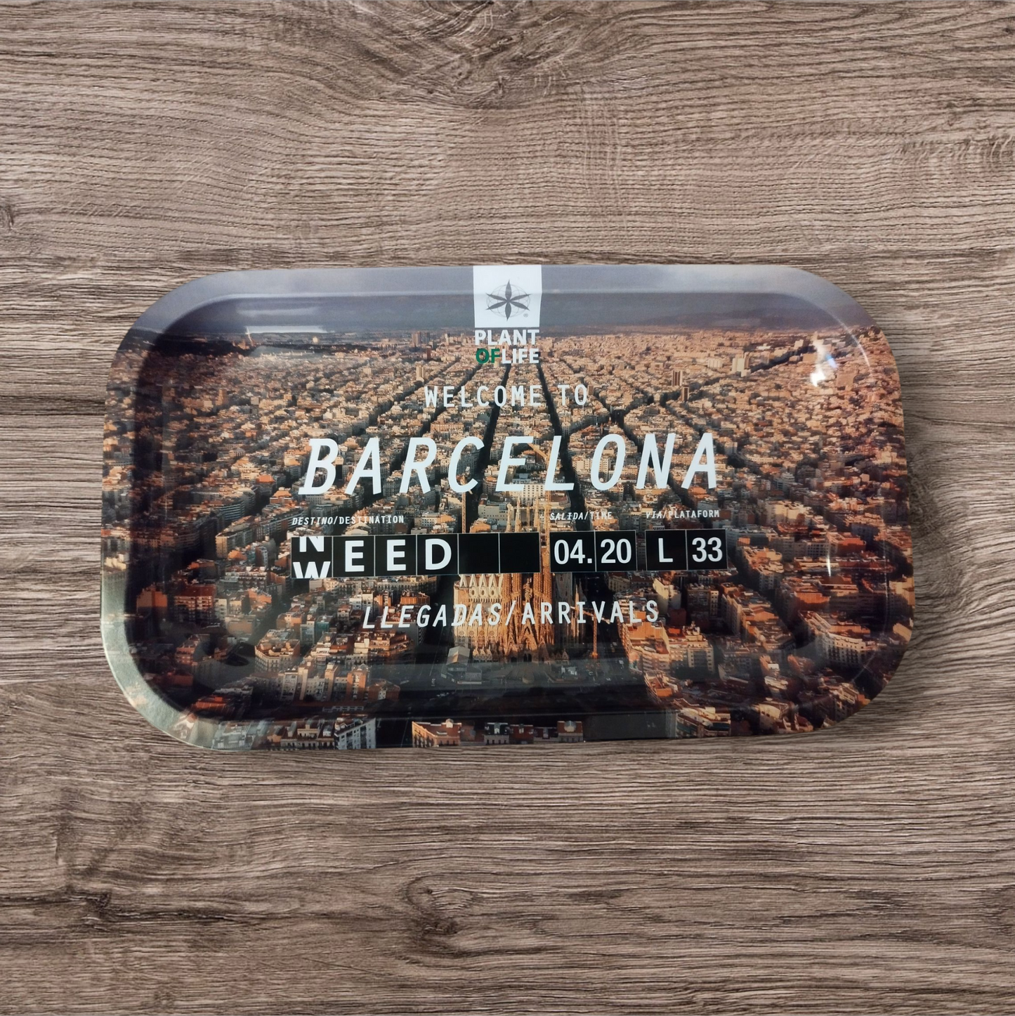 Plant Of Life Rolling Tray Barcelona    16 × 27 × 2,2 cm