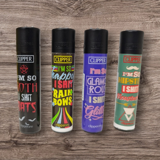 Clipper Large 4er Set - I Shit - Red Pin