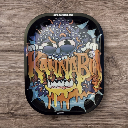 Kannabia EL Doctorado Small Metall Rolling Tray  14 × 18 × 1,5 cm