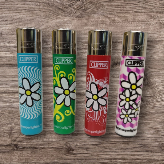 Clipper Large 4er Set - Flower - "Red Pin"