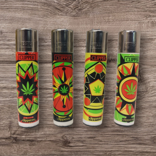 Clipper Large 4er Set - Jamaican Mandala by Shibers 2015 - Red Pin