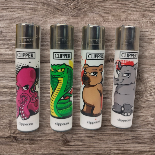Clipper Large 4er Set - Animals Mad - Red Pin
