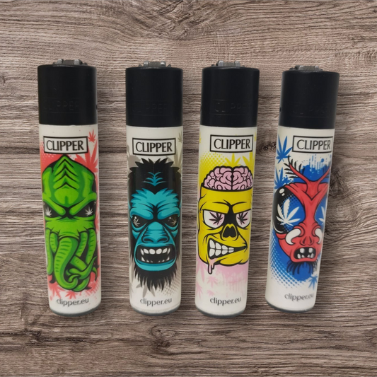 Clipper Large 4er Set  -Weed Monster-  Red Pin