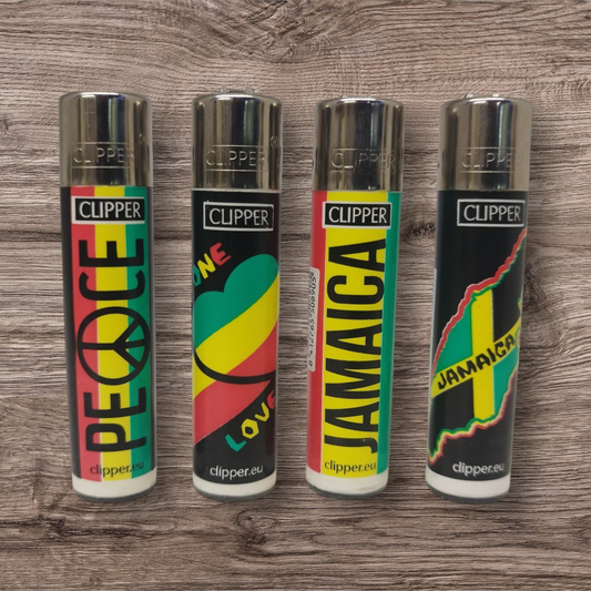 Clipper Large 4er Set - Rastafari - Red Pin