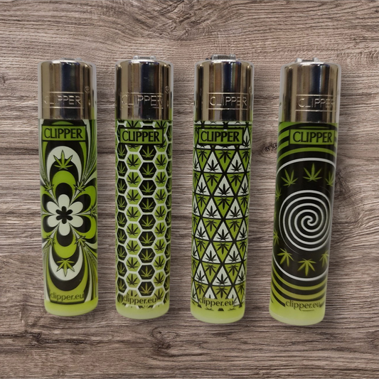Clipper Large 4er Set " Weed Patern " Red Pin