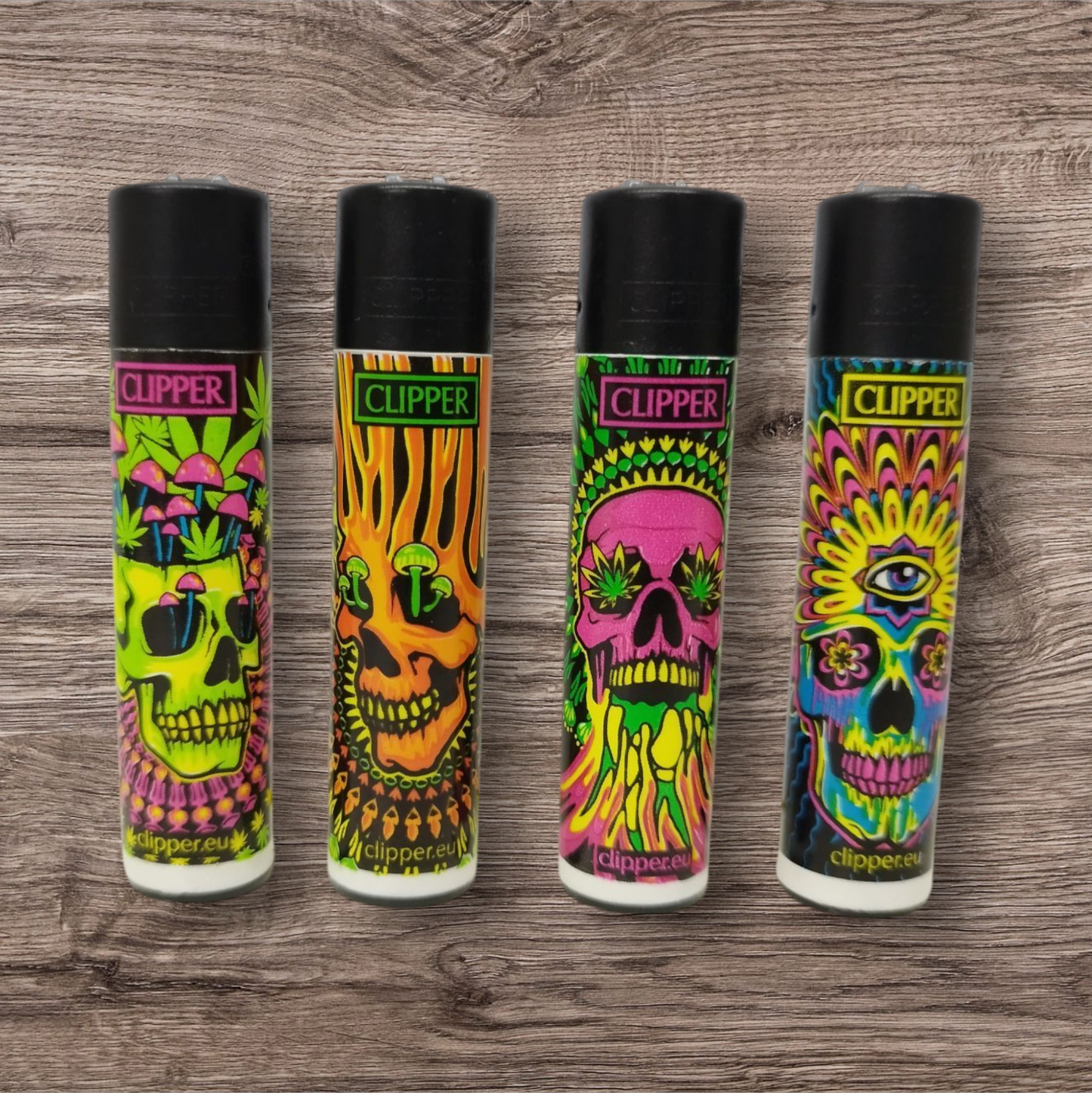 Clipper Large 4er Set " Trippy Skull " 1st Edition Red Pin