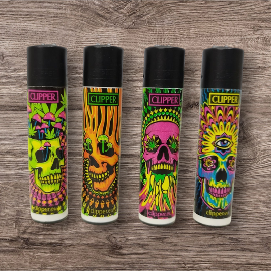 Clipper Large 4er Set " Trippy Skull " 1st Edition Red Pin