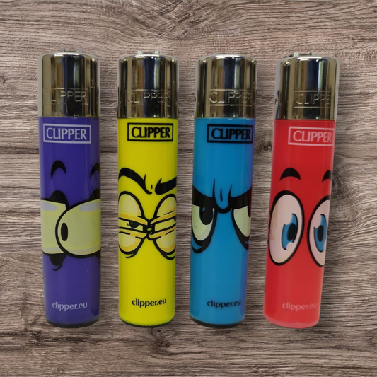 Clipper Large 4er Set " Faces " Red Pin