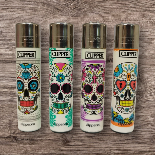 Clipper Large 4er Set *Sugar Skulls* Red Pin