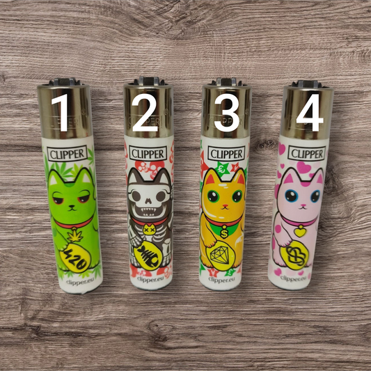 Clipper Large - Maneki Neko - Red Pin