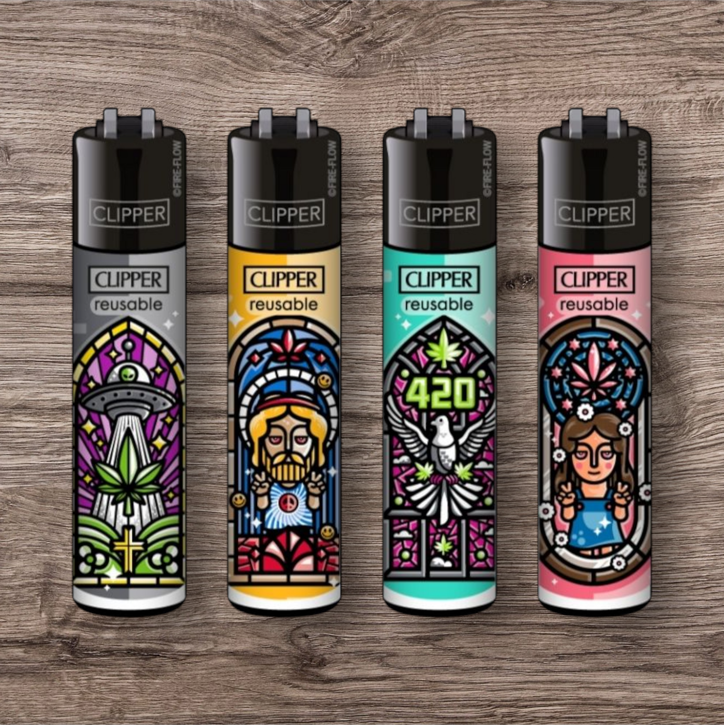Clipper Large 4er Set - Church Windows -