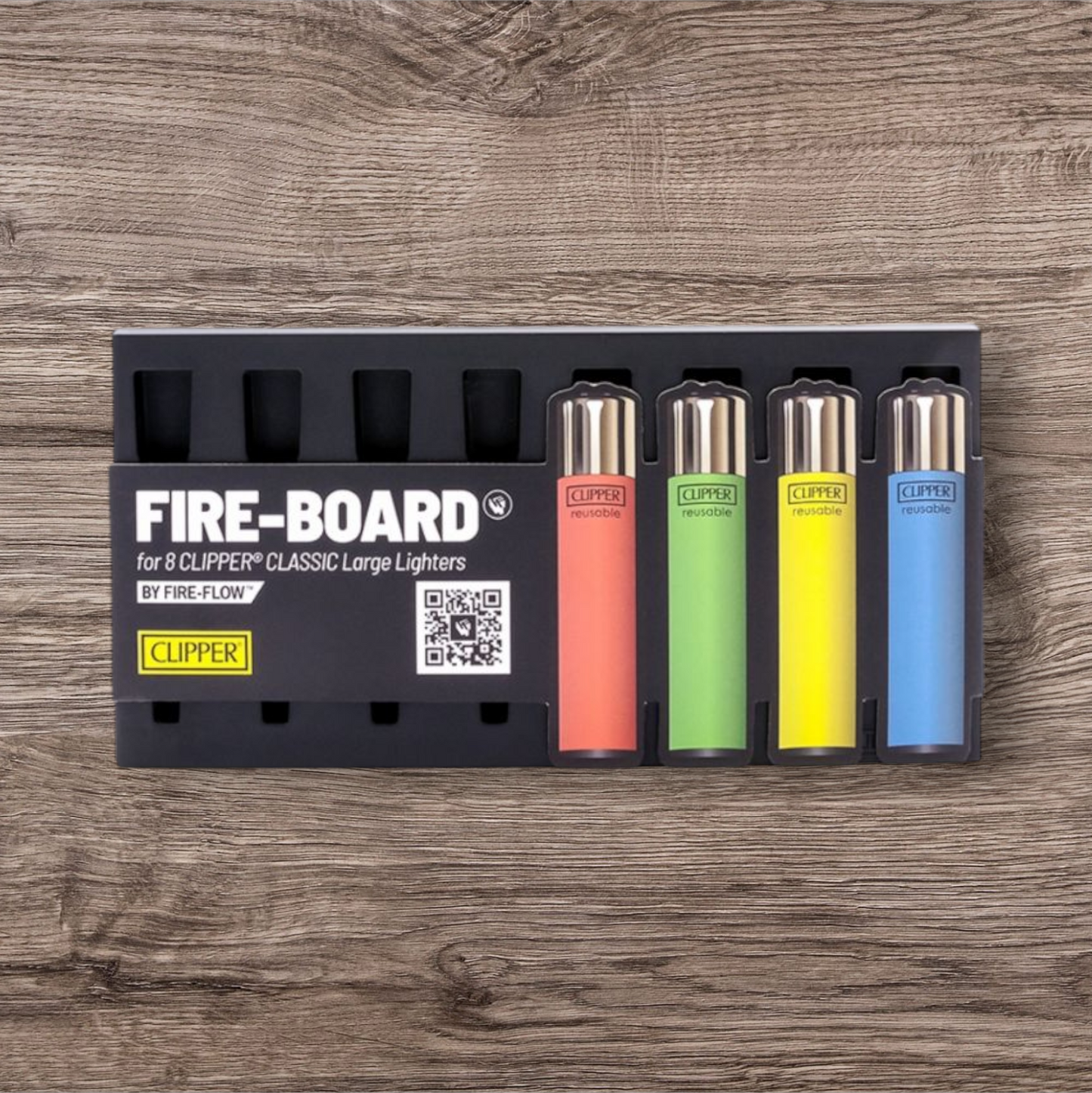 FIRE-BOARD® - Display für 8 Clipper-Feuerzeuge