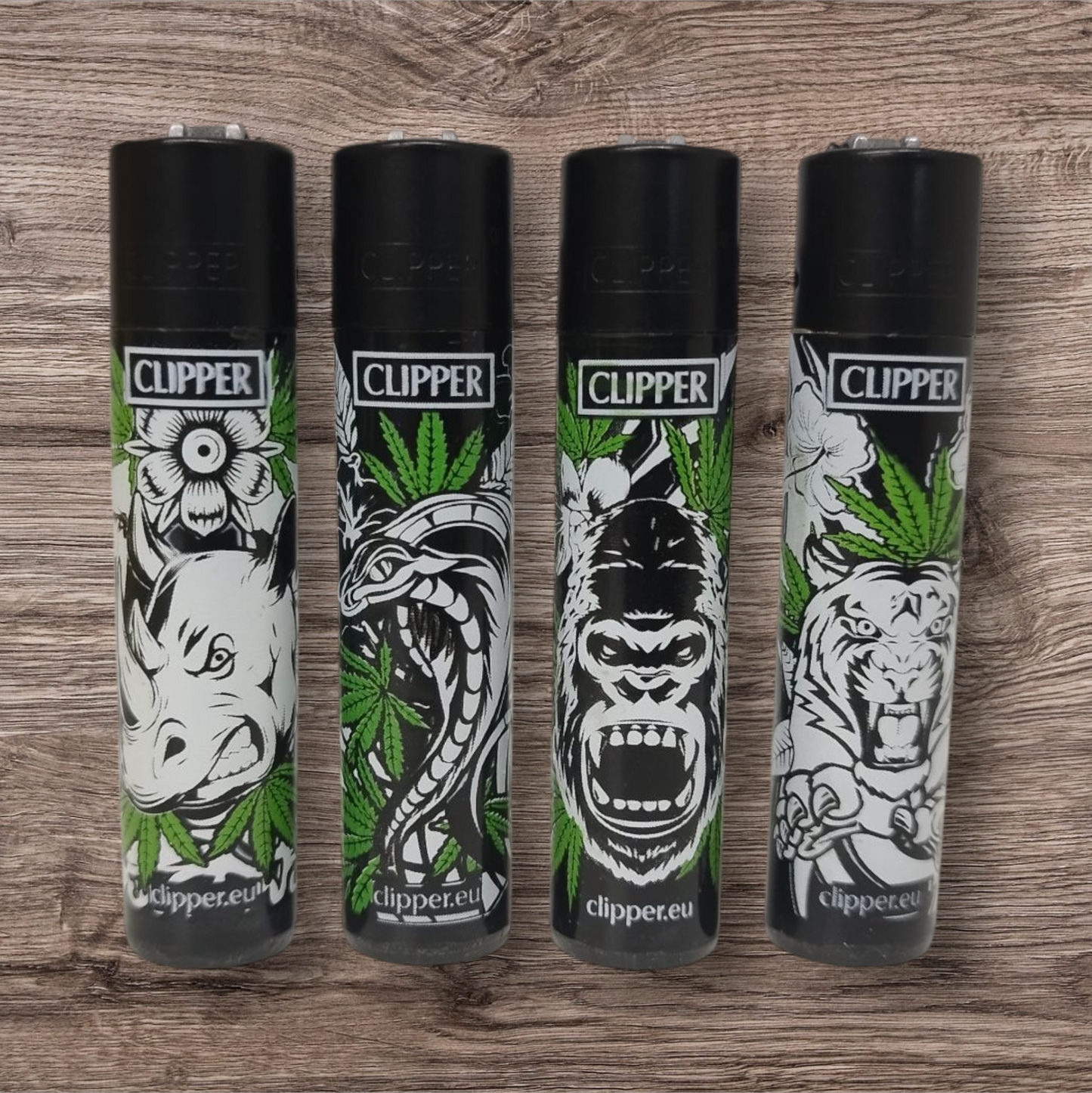 Clipper Large 4er Set - Jungle W..d - Red Pin